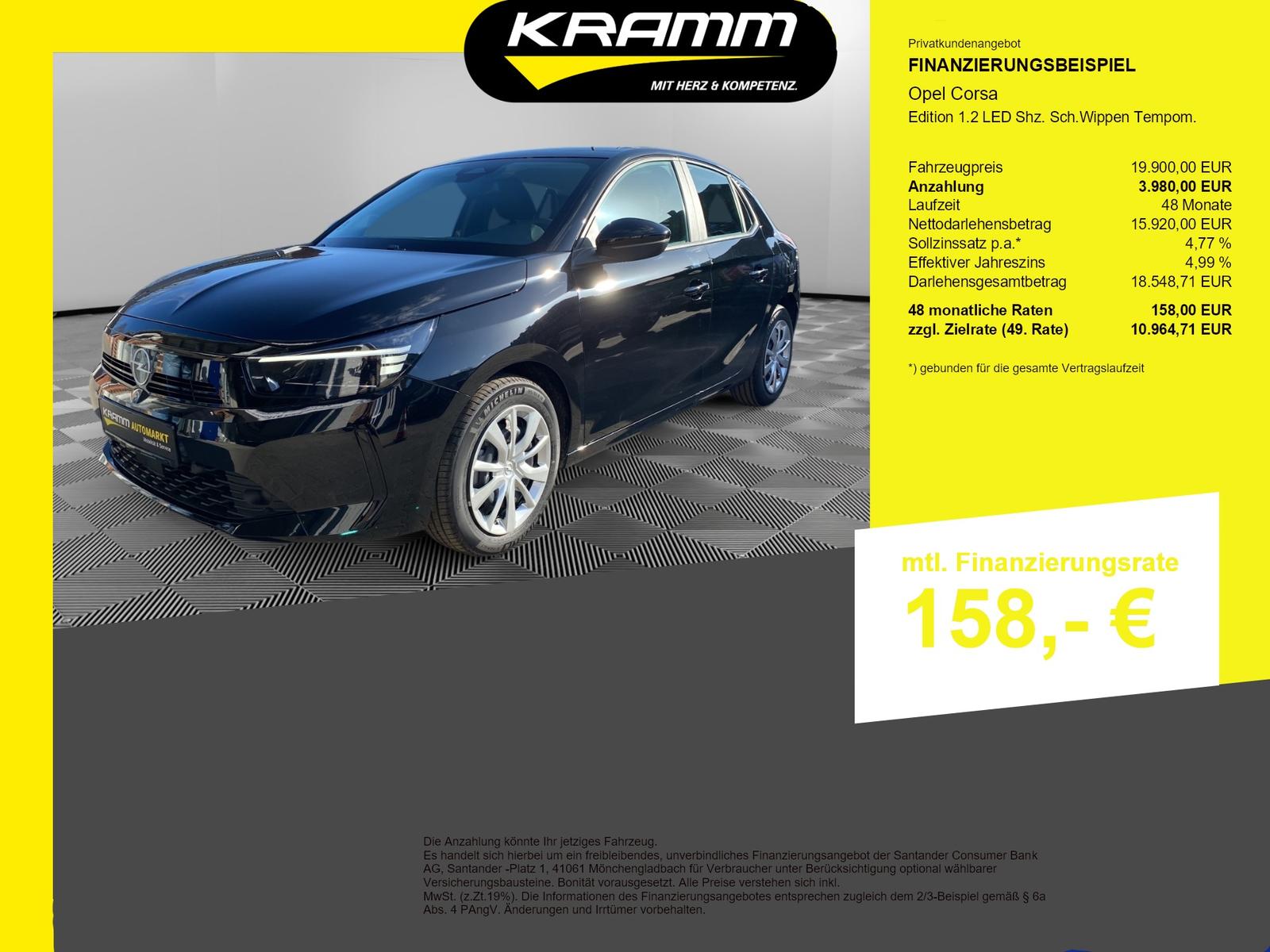 Opel Corsa Edition 1.2 LED Shz. Sch.Wippen Tempom.