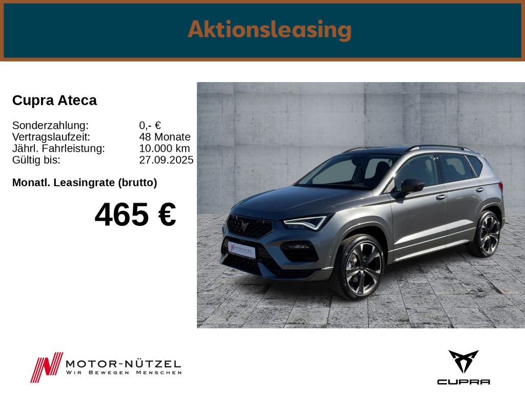 Cupra Ateca 190PS DSG/ PANO/ TopView/ BEATS/ AHK/ ACC