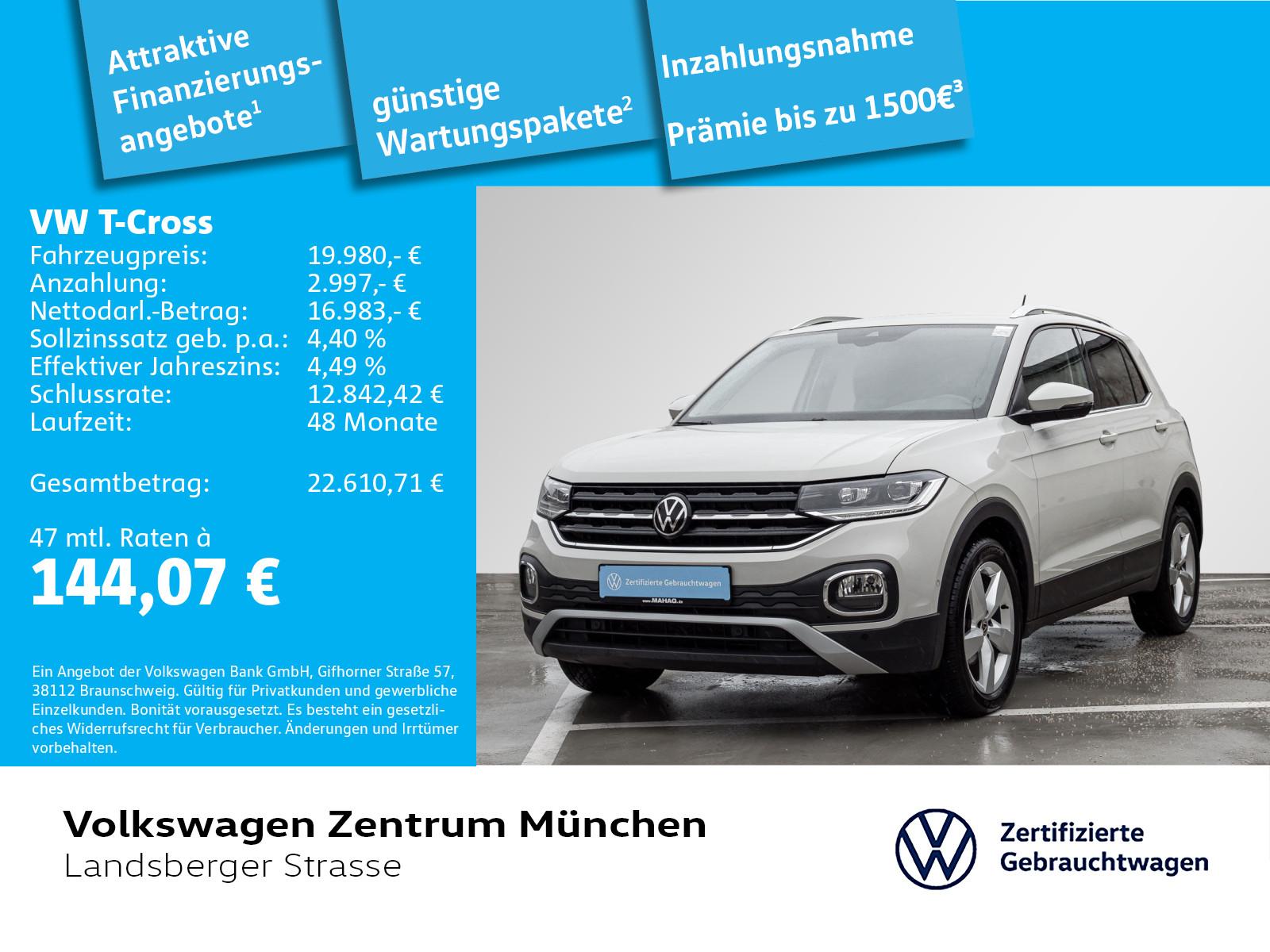 Volkswagen T-Cross 1,0 TSI Style ACC LED Navi ParkAssist Ap