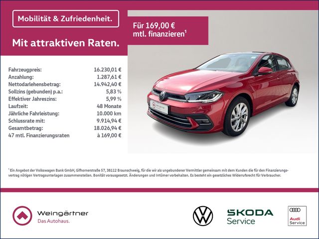 Polo 1.0 TSI Style, Navi, Panorama, 16" Alu Pale