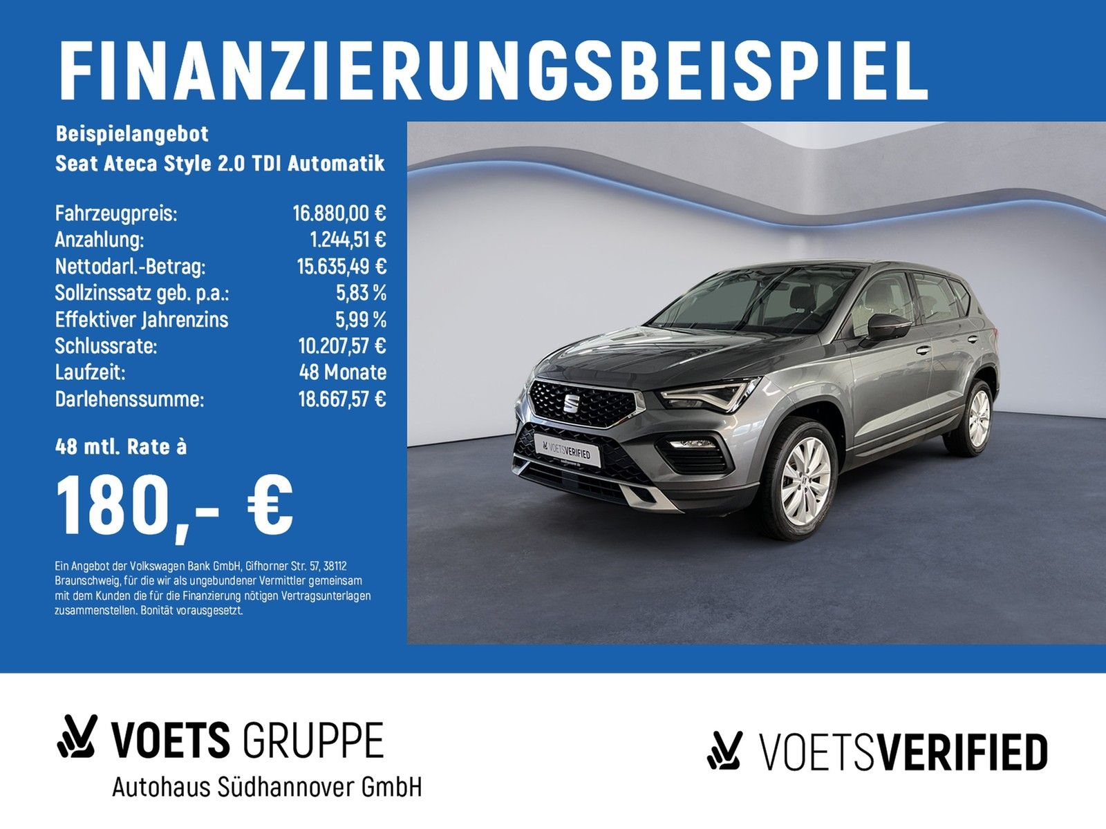 Seat Ateca Style 2.0 TDI Automatik AHK+PDC+LED