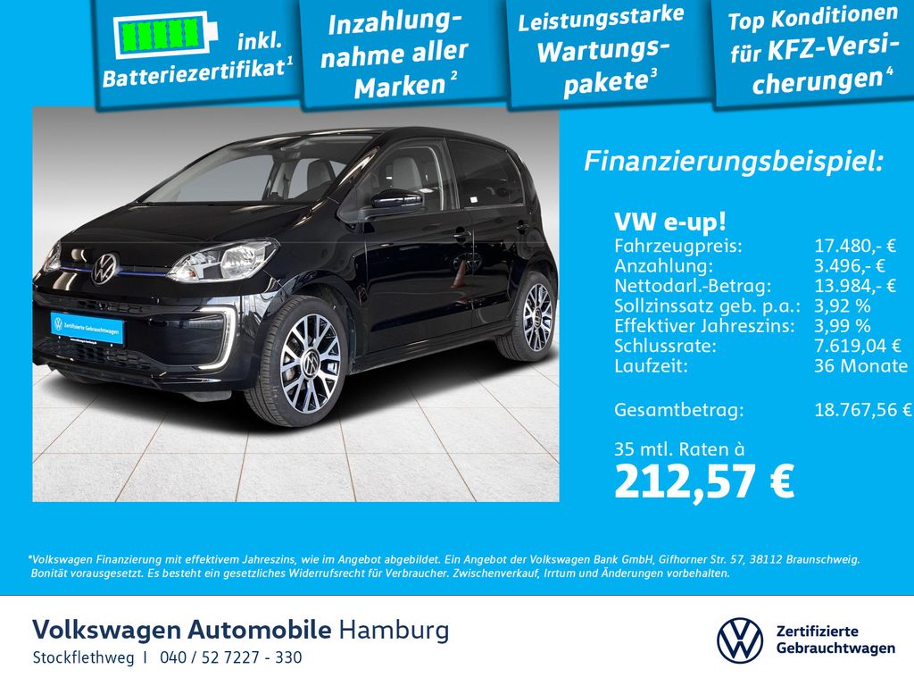 Volkswagen e-up! Style Plus Kamera CCS-Lade. Sitzhzg PDC