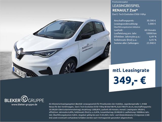 Renault ZOE E-Tech Evolution EV50 110hp