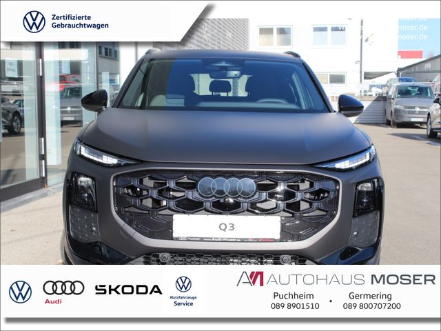 Q3 TDI Str. S-Line*Tech+*Black*Matt*Leder*Sofort