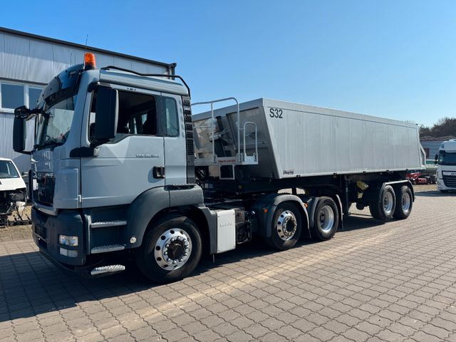 MAN TGS 26.540/6x4H/4 BLS und Meierling 2 A. Kippmul