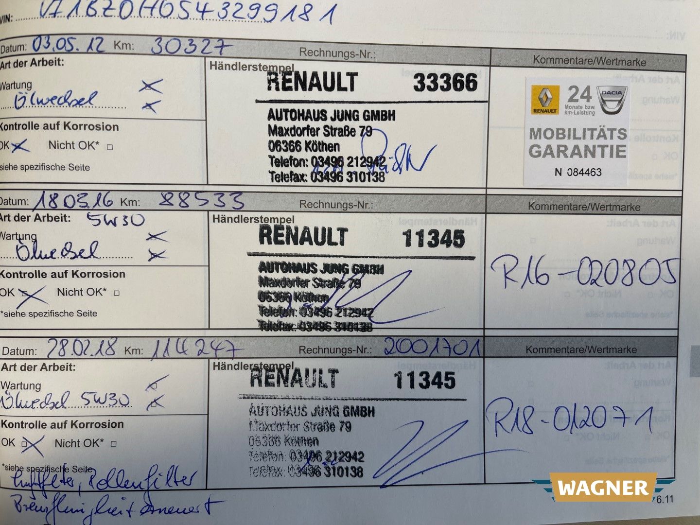 Fahrzeugabbildung Renault Megane III Authentique 1.6 16V 100