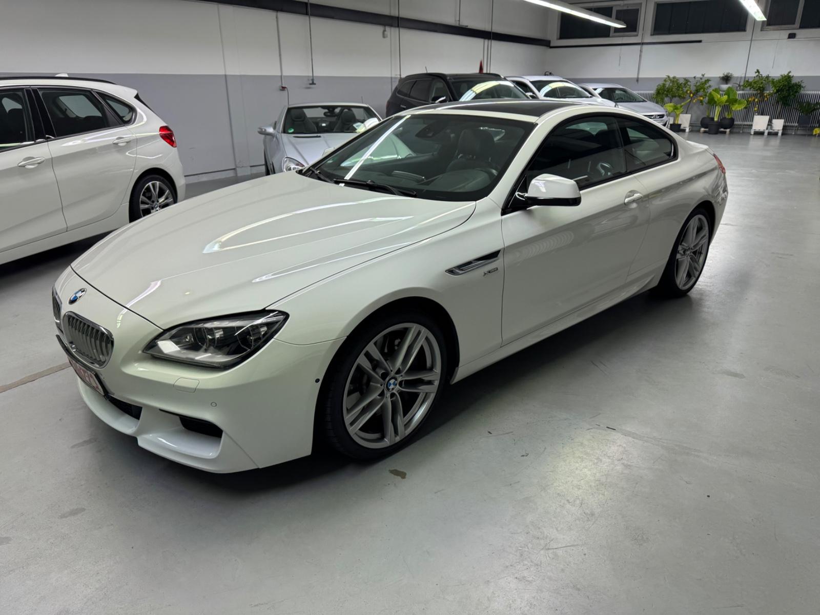 BMW 650 i xDrive Coupé V8 408 ch – Pack M – Toit panoramique – Sièges confort ventilés et chauffants – HUD – Caméras 360°