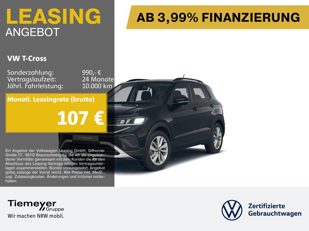 Volkswagen T-Cross 1.0 TSI LIFE LED SITZHZG PDC CLIMATRONIC