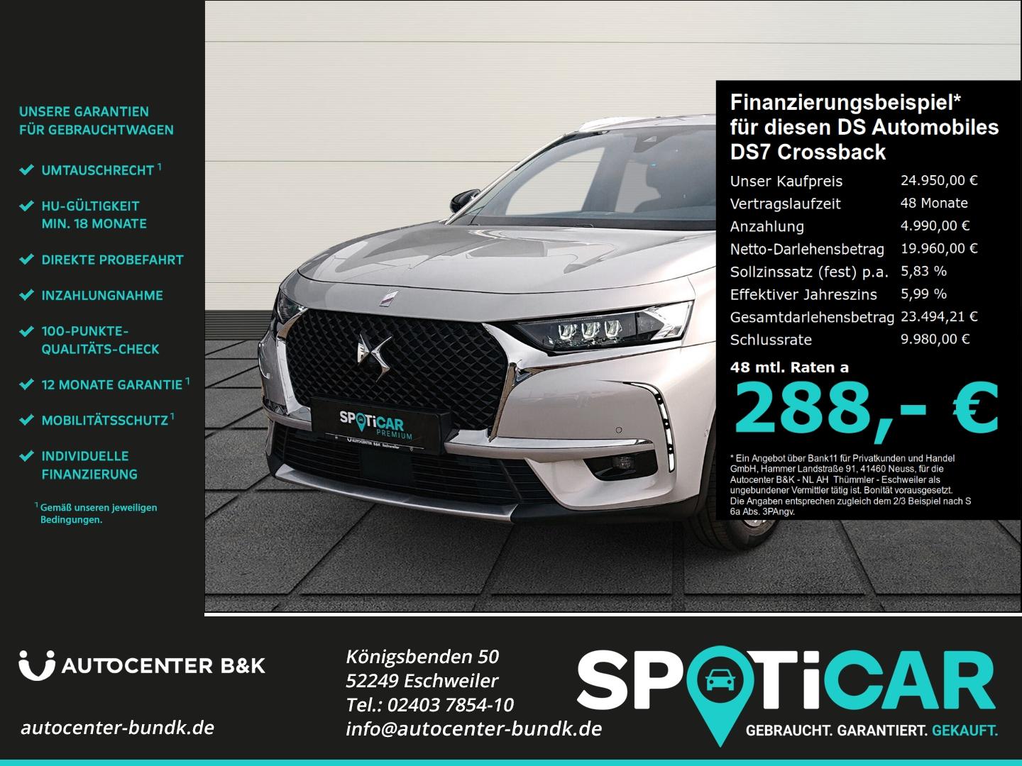 DS Automobiles DS7 Crossback E-TENSE 300 4x4 RIVOLI Kamera Keyl