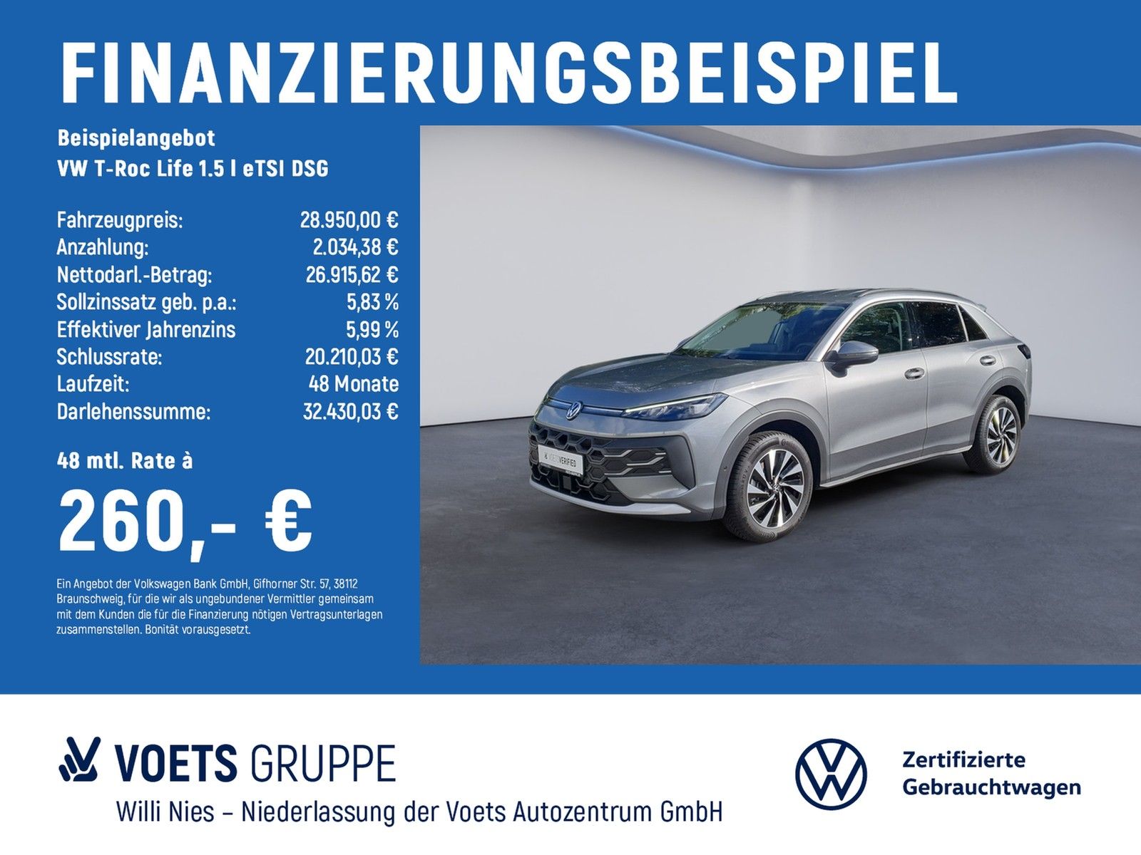 Volkswagen T-Roc Life 1.5 l eTSI DSG RearView+LED+ACC