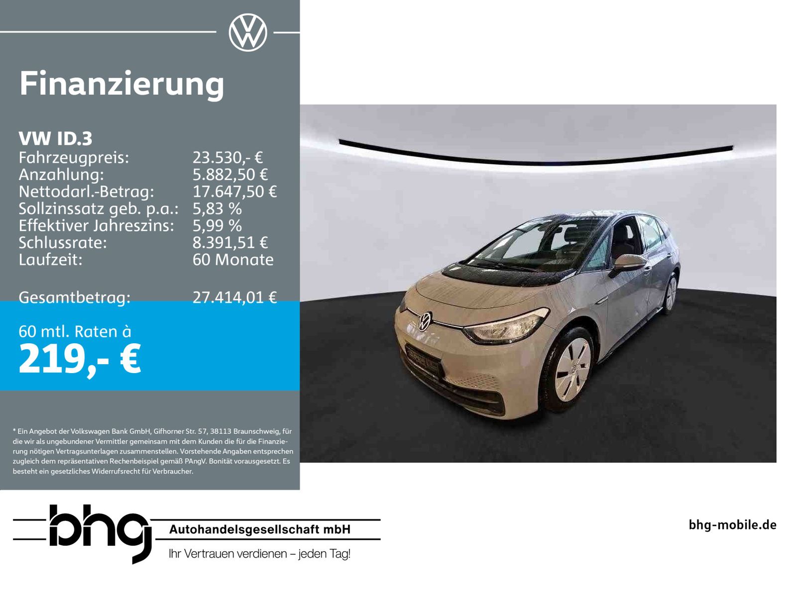 Volkswagen ID.3 Pro Performance  h Autom.