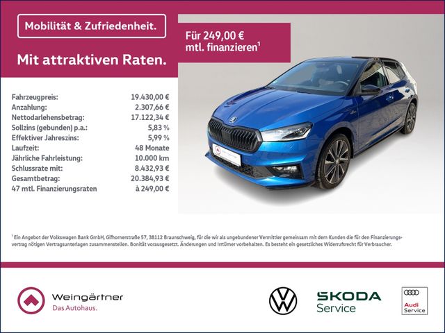 Fabia 1.0 TSI Monte Carlo, LED, 17" Alu, virtual
