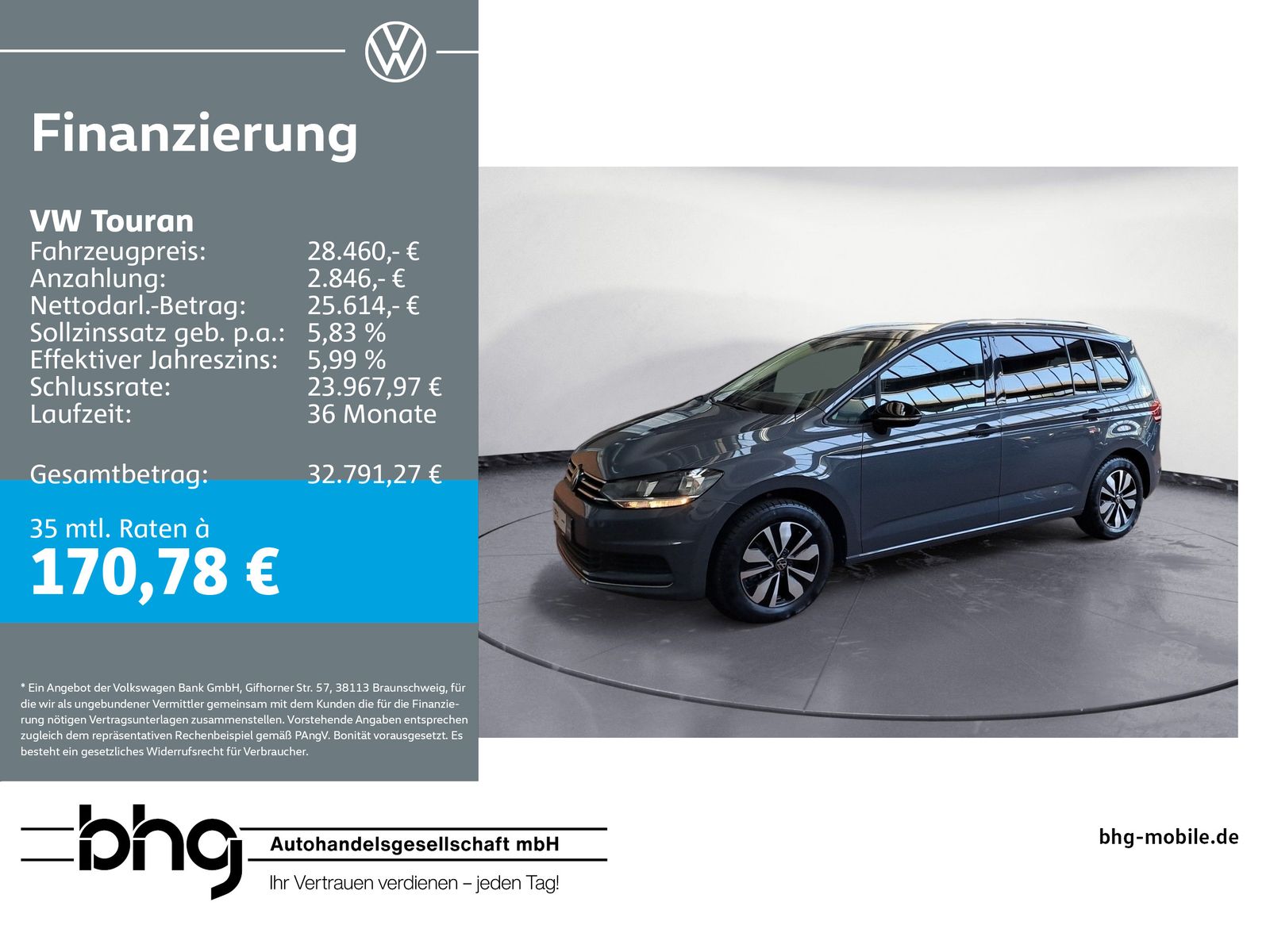 Volkswagen Touran Comfortline 1,5 TSI 6-Gang *KLIMA*CARPLAY
