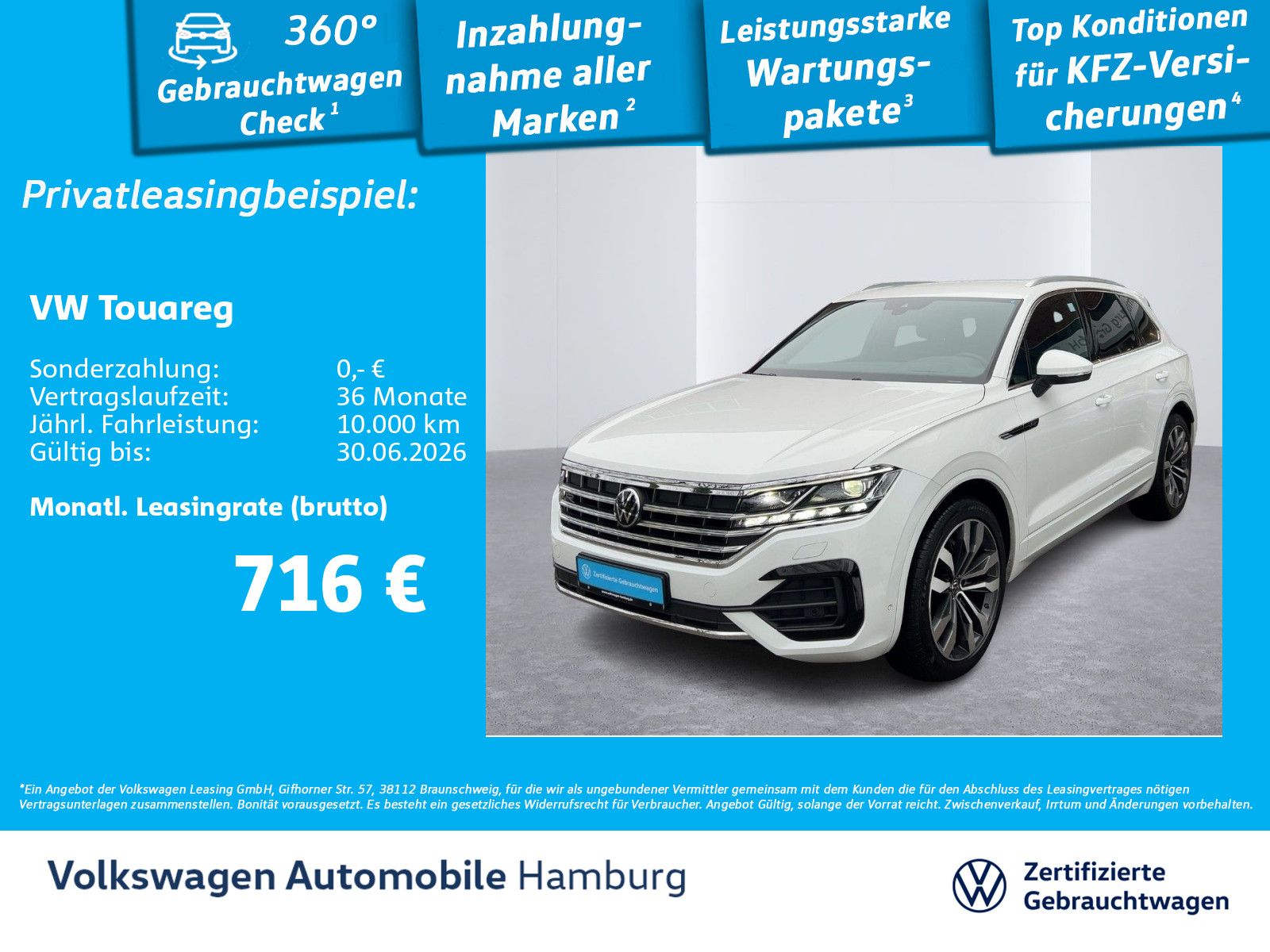 Volkswagen Touareg 3.0 V6 TDI R-Line 4M AUT Navi LED App