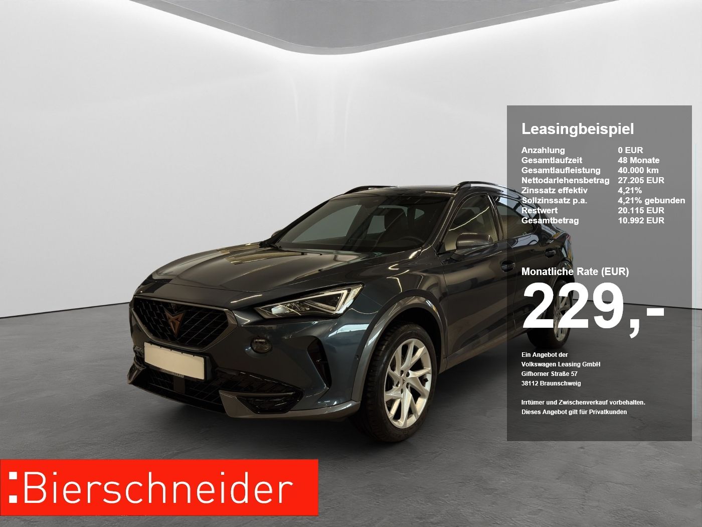 Cupra Formentor 2.0 TDI DSG 4Drive Standheizung+Pano+A