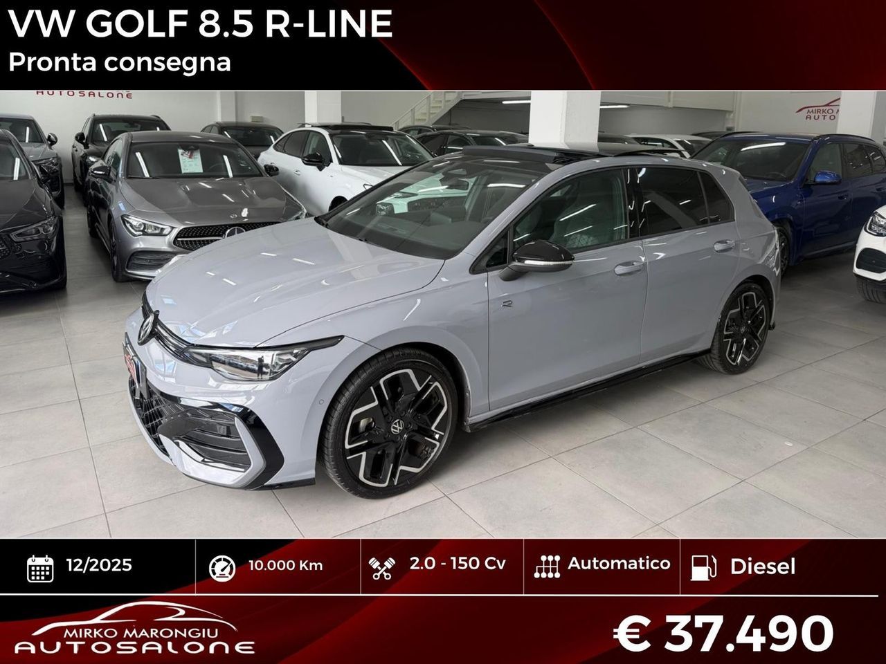 Volkswagen VW Golf 8 2.0 TDI 150 CV DSG R-Line FINANZIABILE