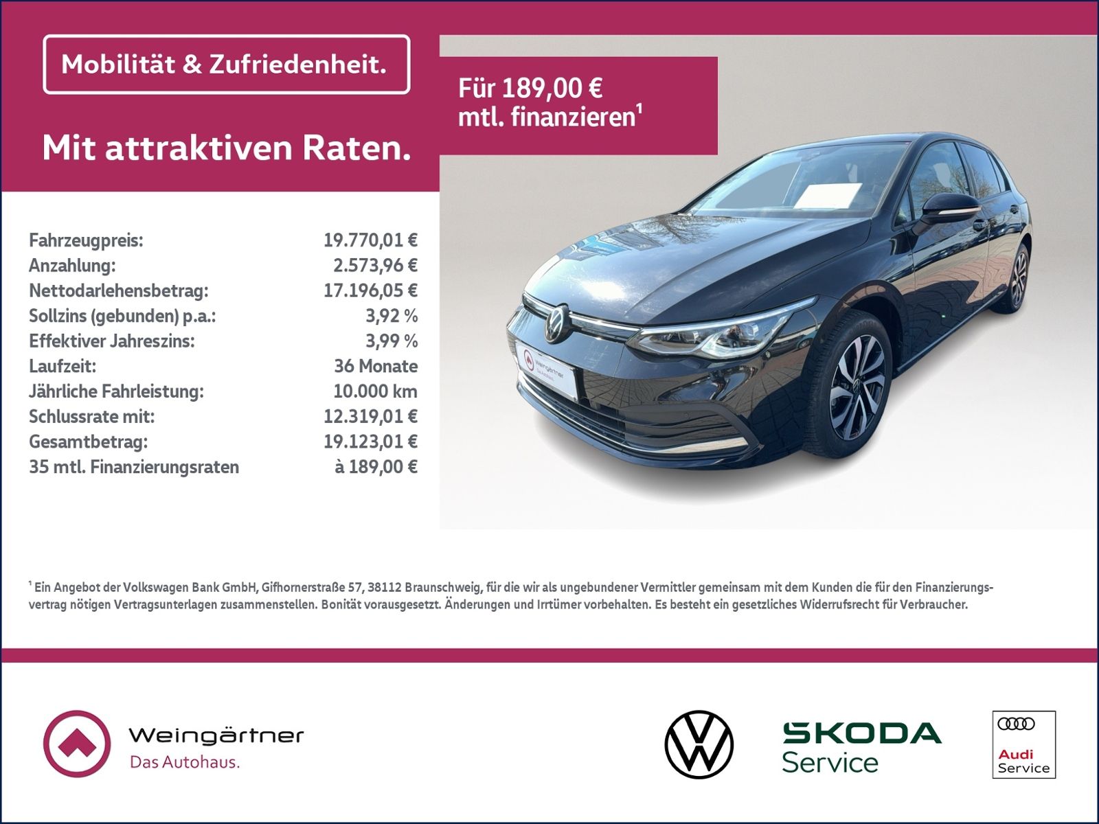 Golf VIII 1.0 TSI Active, Standhzg, Matrix, ACC,