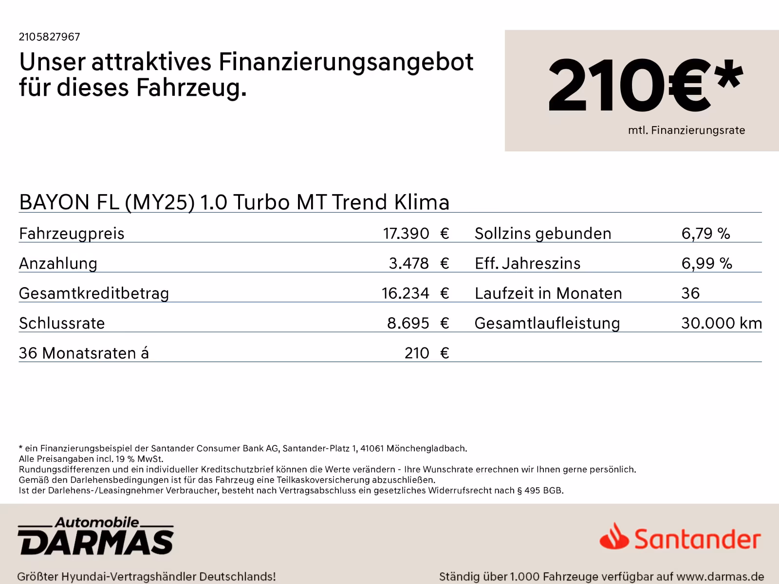 Hyundai BAYON FL (MY25) 1.0 Turbo MT Trend Klima