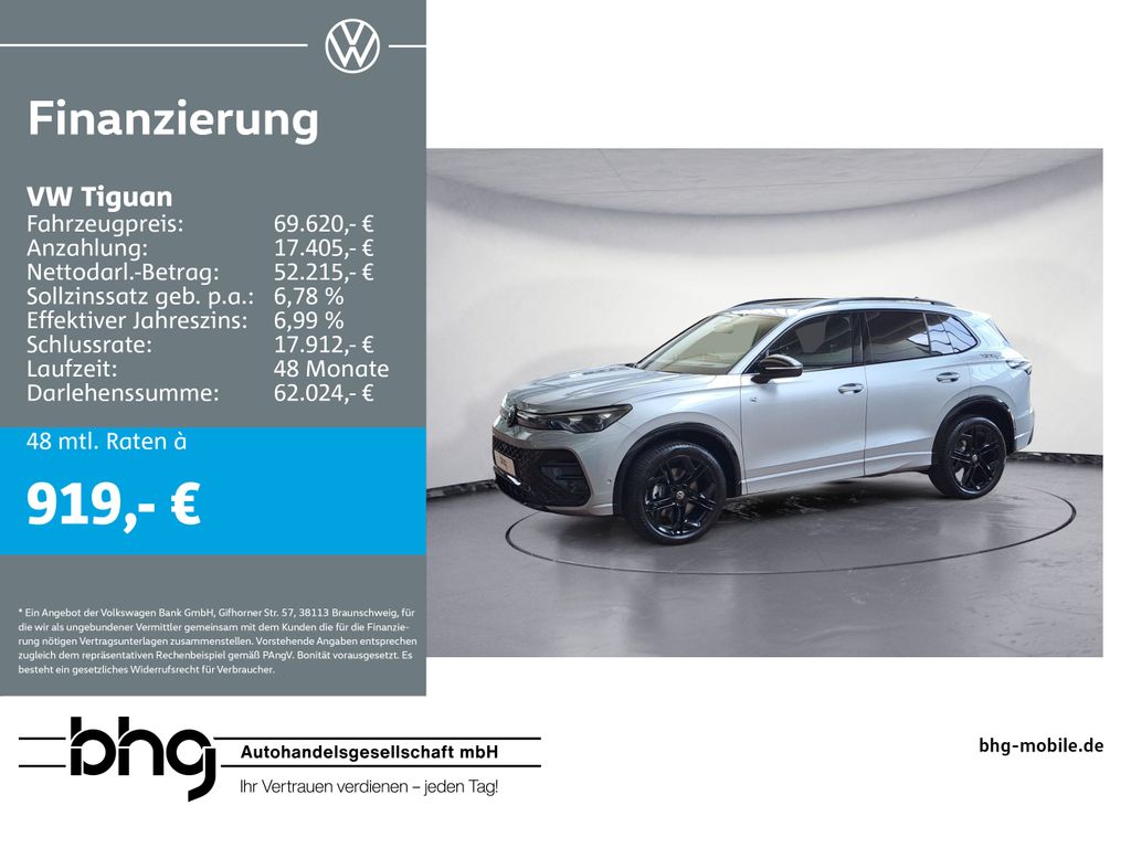 Volkswagen Tiguan R-Line 2,0 l TDI SCR 4MOTION  7-Gang-Dopp