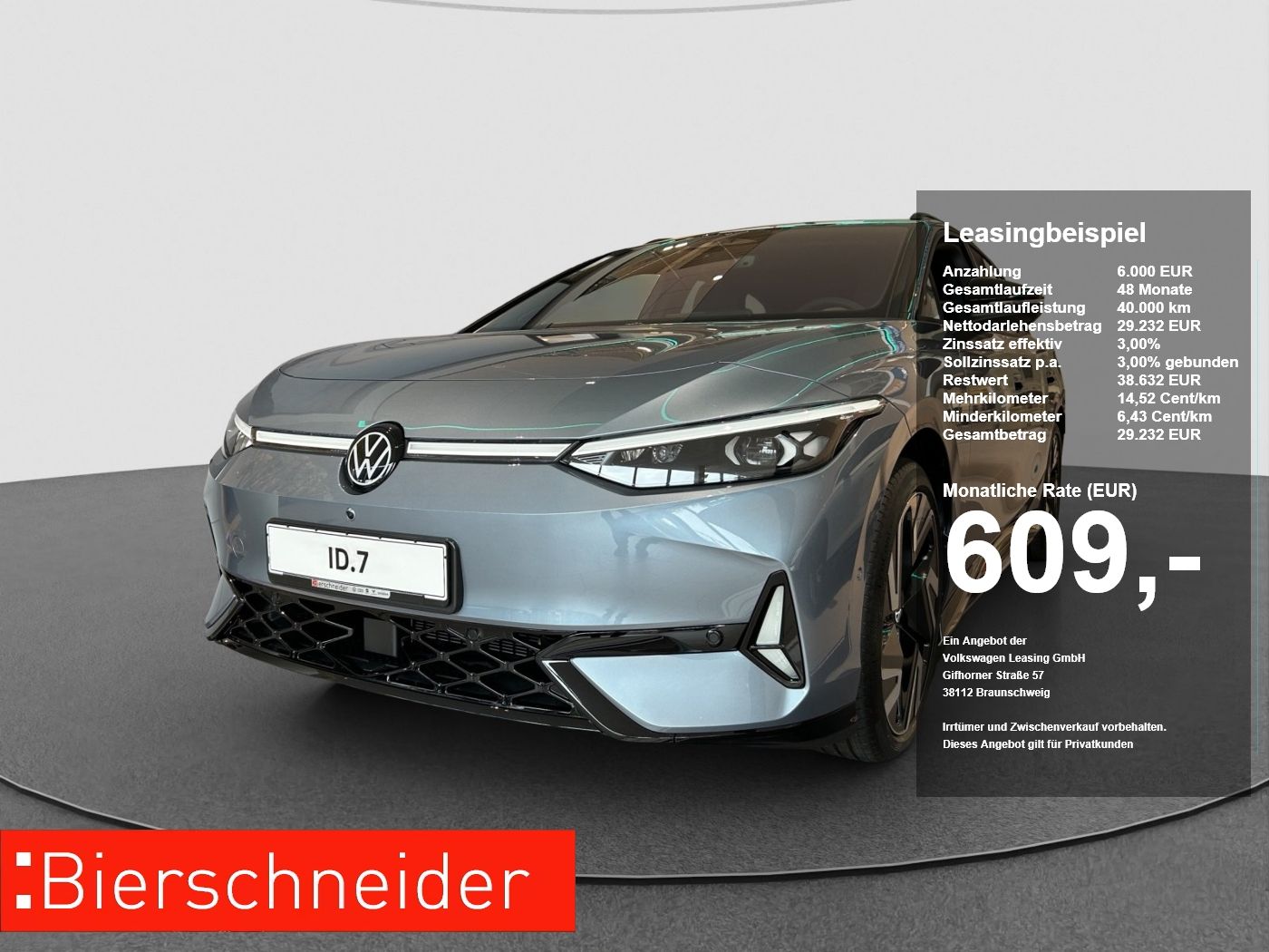 Volkswagen ID.7 Tourer 4Mo. GTX MATRIX AHK EL SITZ HEADUP E