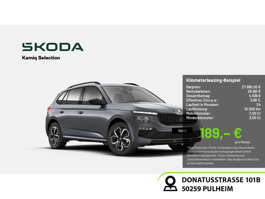 Skoda Kamiq Selection 1.0 TSI PDC KAMERA ACC LED NAVI