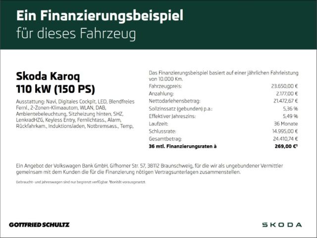 Skoda Karoq 1.5 TSI LED NAV GRA SHZ KAMERA Tour imagem 2