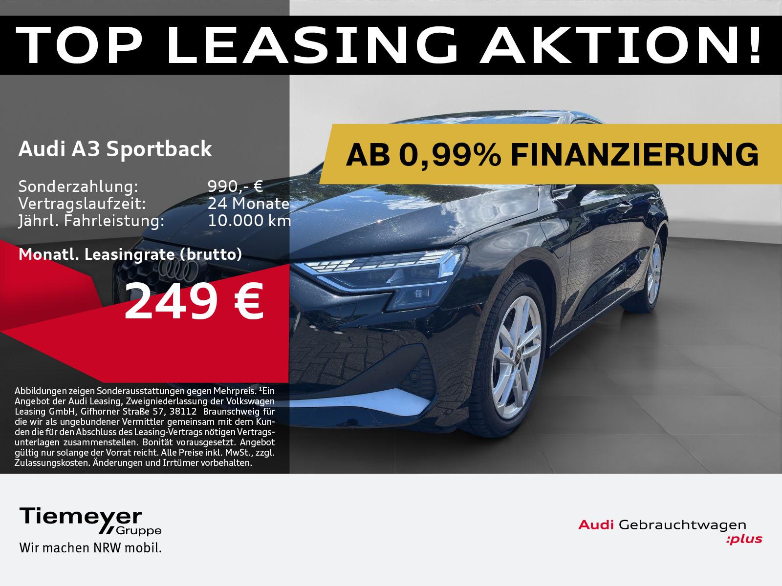 Audi A3 Sportback 40 TFSIe LED KAMERA eSPORTSITZE NAV