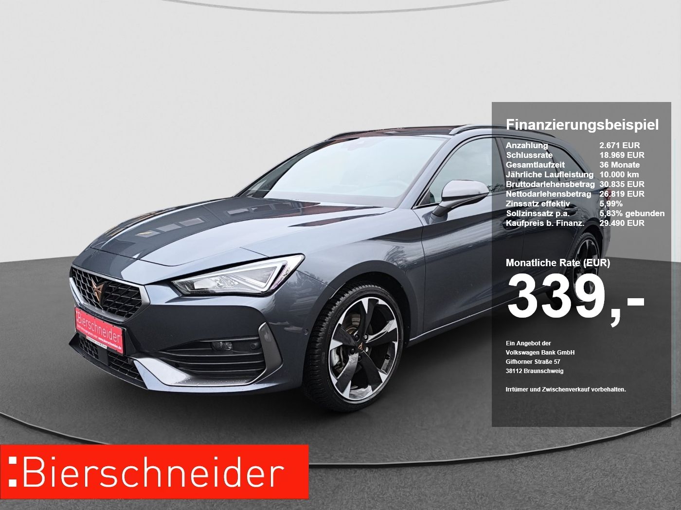 Cupra Leon SP 2.0 TDI DSG 5-J-G NAVI ACC RFK FULL-LINK