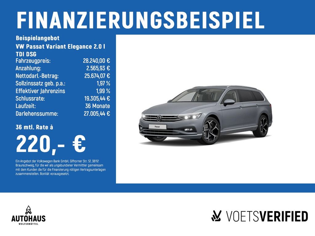 Passat Variant Elegance 2.0 l TDI  DSG NAVI+Rear