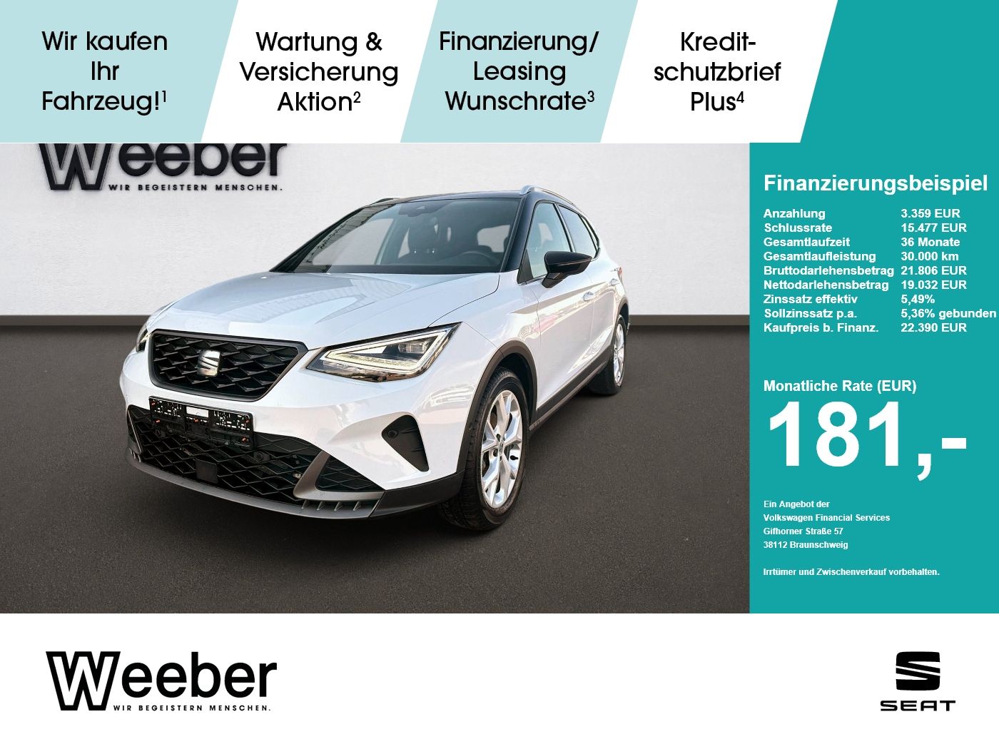 Seat Arona FR *KAMERA*NAVI*APP CONNECT*LED*ACC*17 LM*