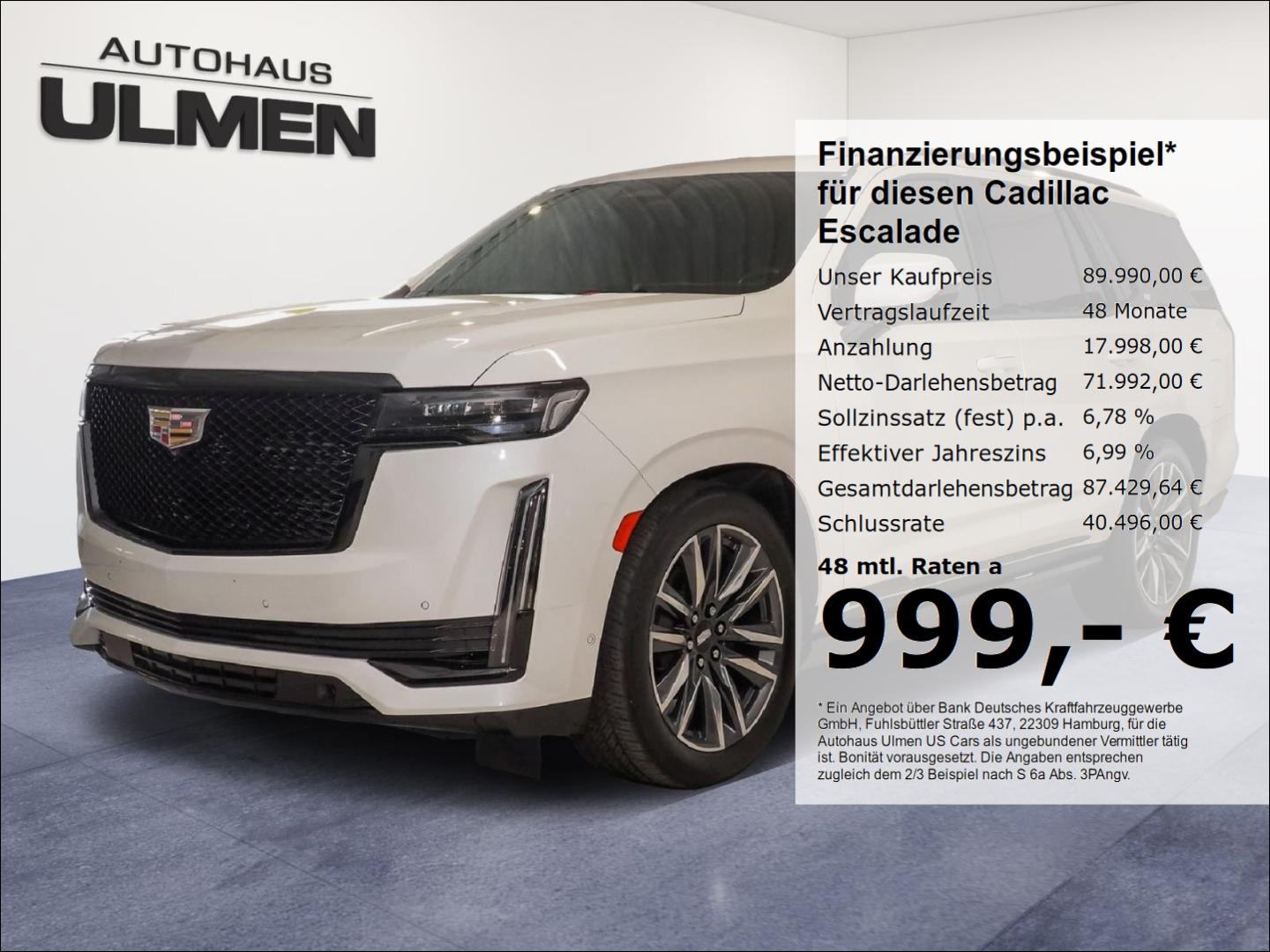 Cadillac Escalade 6.2 V8 4WD Sport Platinum AHK Nightvisi