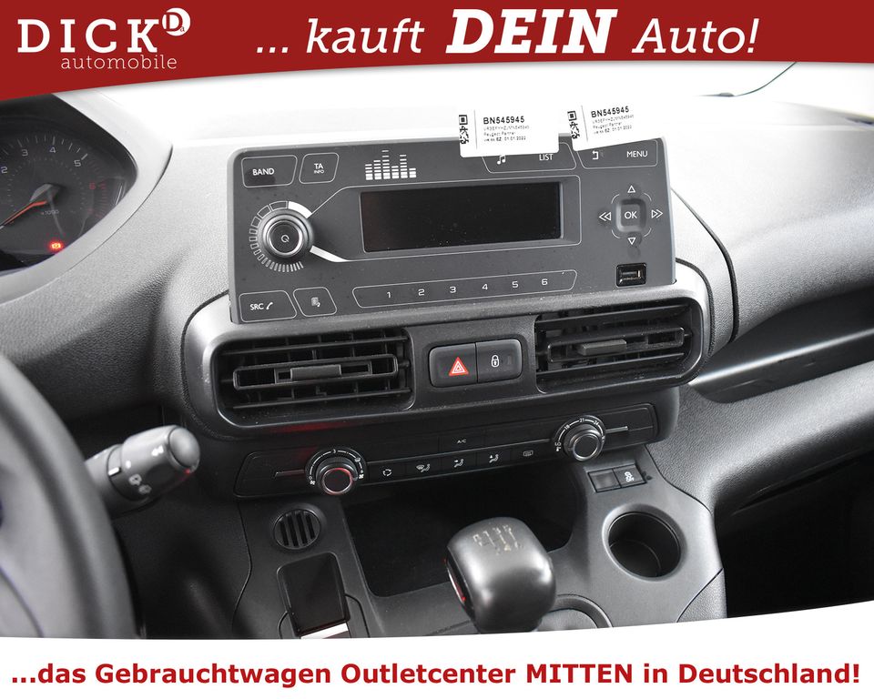 Peugeot Partner Premium 1.5d KLIM+SHZ+PDC+TEMP+DAB+REGAL