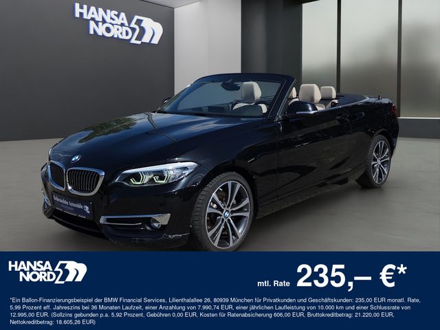 BMW 230i Cabrio LUXURY LINE LED NAVI KAMERA PDC 18"