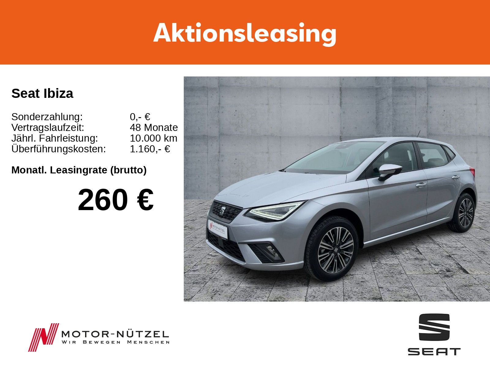 Seat Ibiza *TAGESZULASSUNG* Leasing INKL WINTERREIFEN