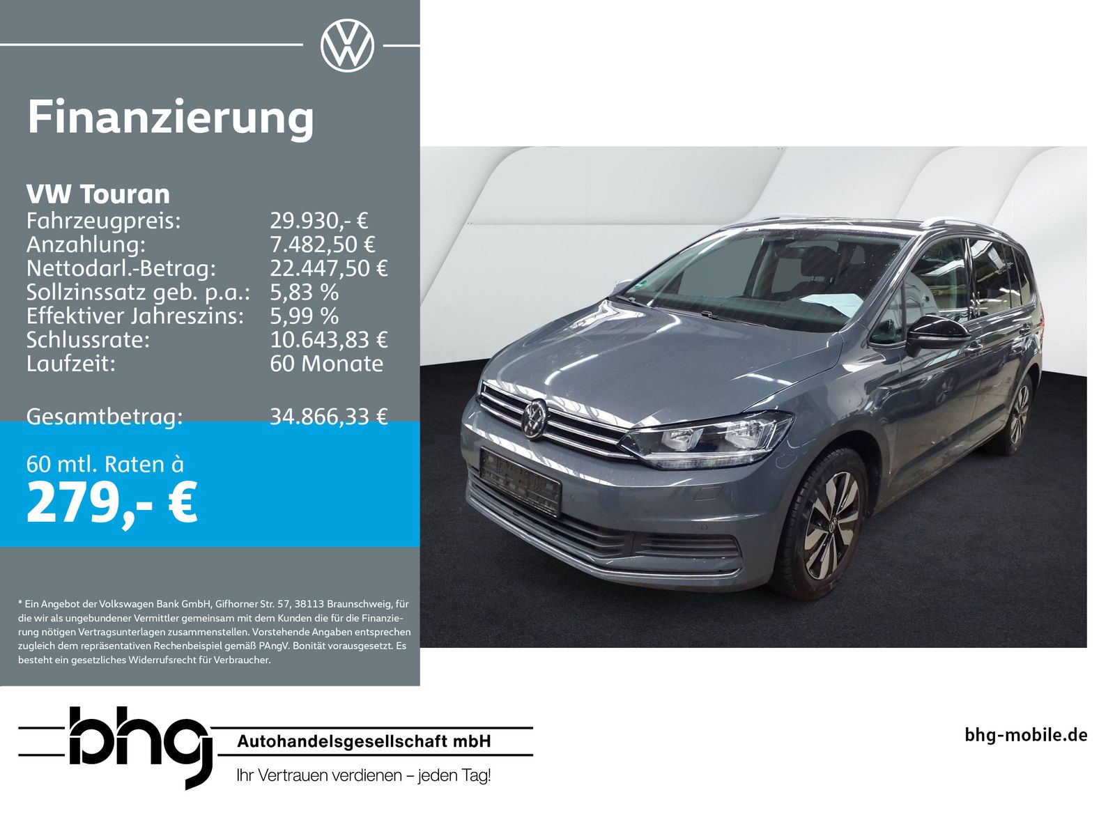 Volkswagen Touran Comfortline 1,5 TSI 6-Gang *KLIMA*CARPLAY