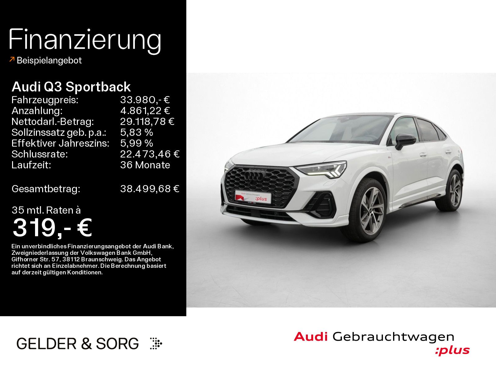 Audi Q3 Sportback 35 TFSI S line Matrix Pano AHK RFK