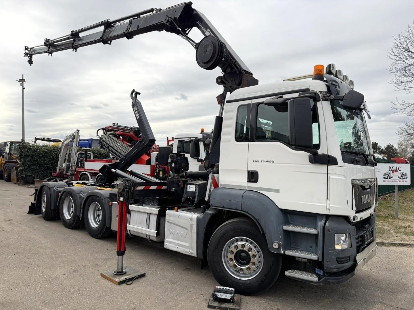 MAN TGS 35.400 8x4 HOOKLIFT + CRANE HIAB 244 EP-4 HI