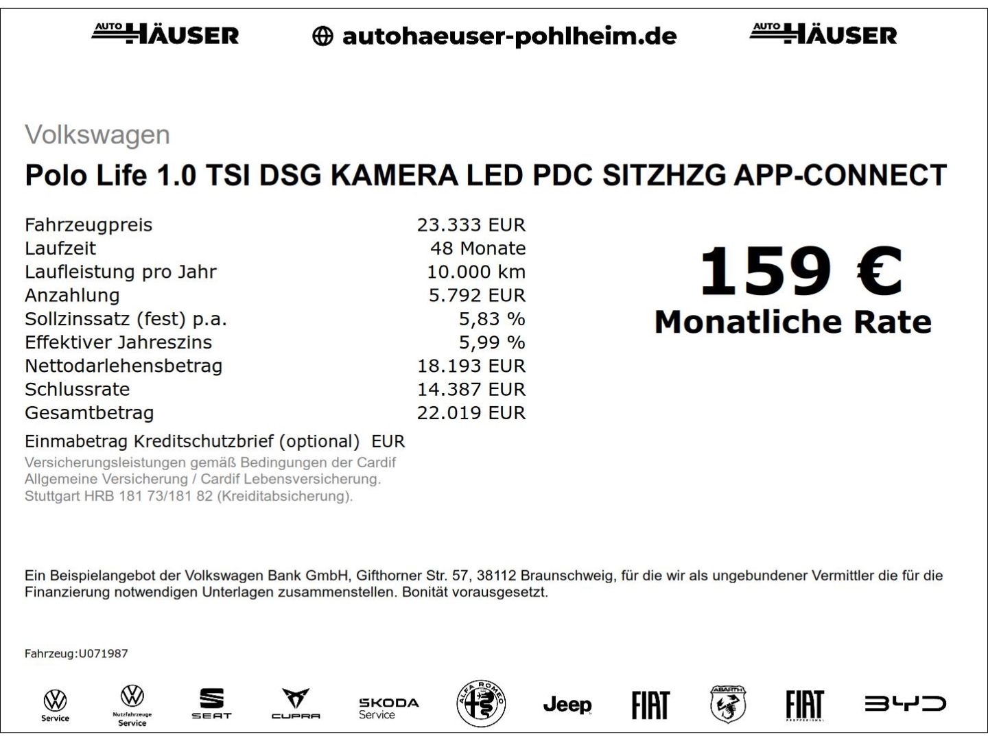 Volkswagen Polo Life 1.0 TSI DSG KAMERA LED PDC SITZHZG APP imagem 2