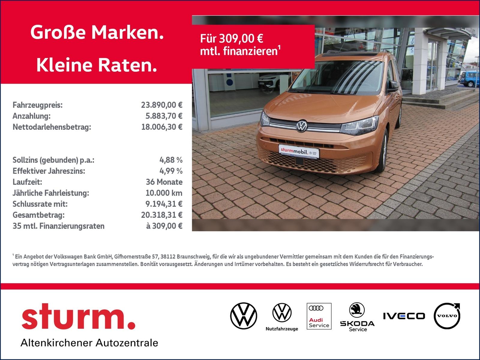 Volkswagen Caddy Life 2.0 TDI *Pano, Navi, Climatronic*