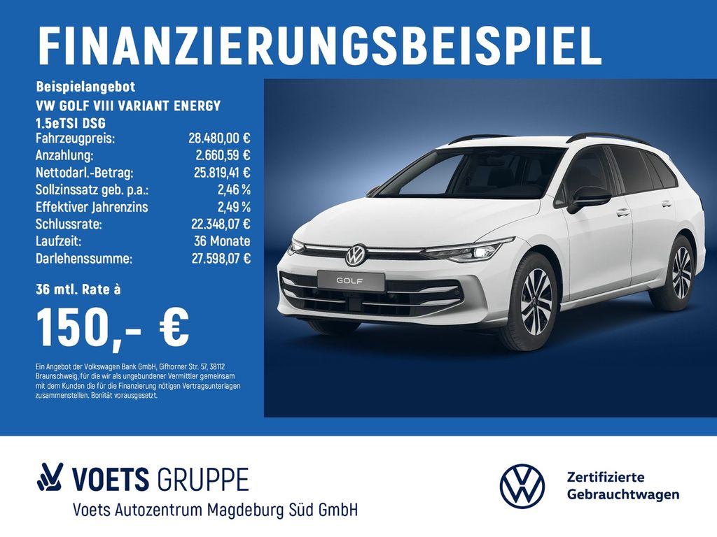 GOLF VIII VARIANT ENERGY 1.5eTSI DSG LEDPLUS+AHK