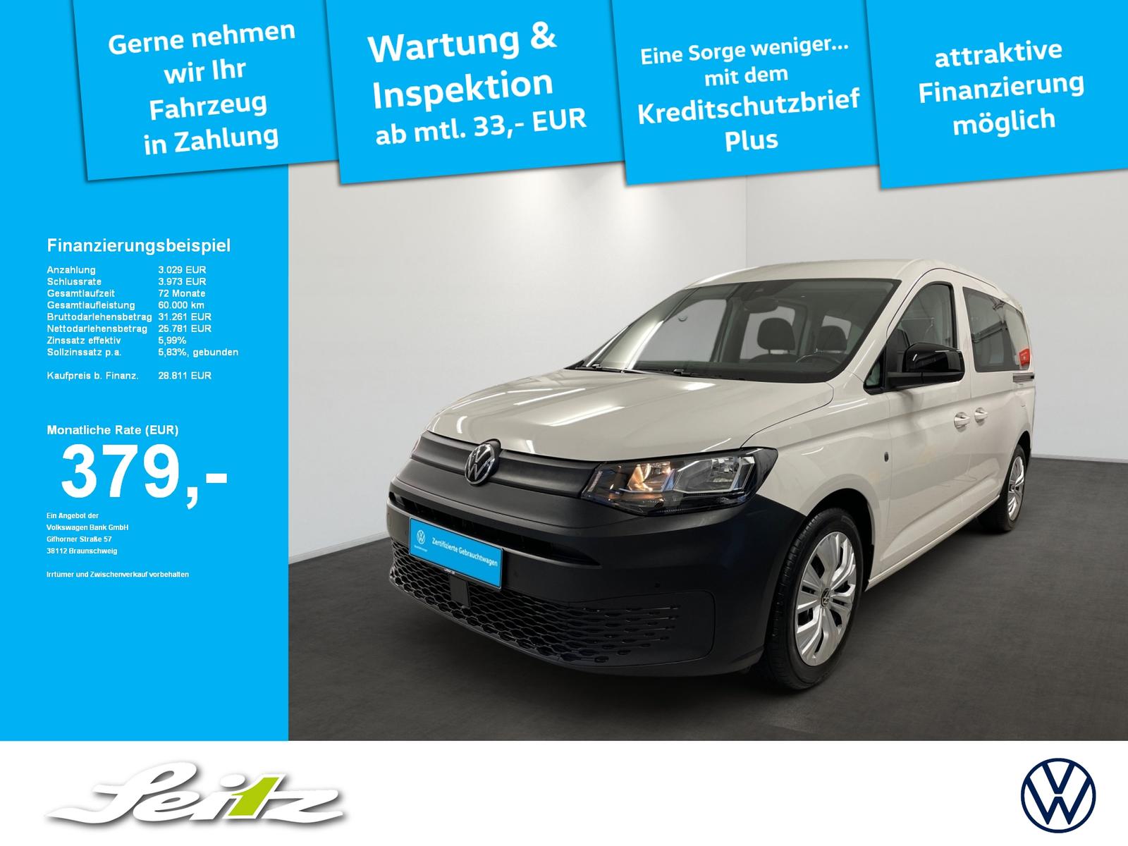 Volkswagen Caddy Maxi 2.0 TDI 4M *7S*AHK*PARKSENSOR*