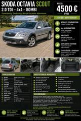 Skoda Octavia Scout 4 x 4 Allrad mit Stand... - Skoda Octavia aus 2011: Scout