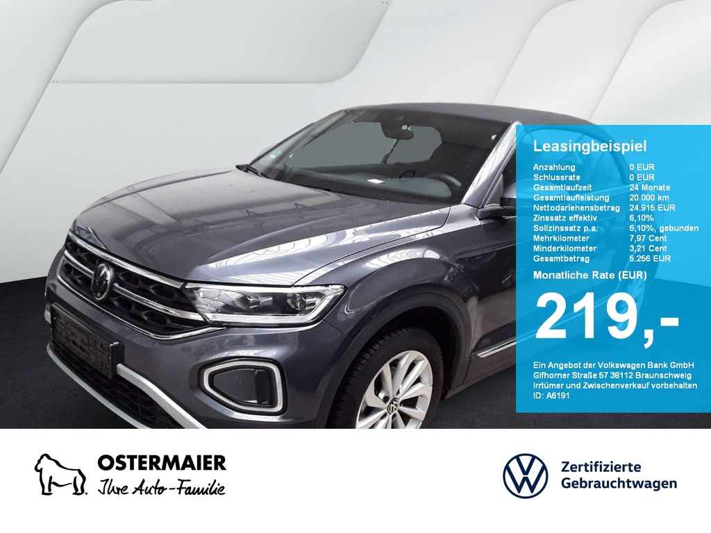 Volkswagen T-Roc Cabriolet STYLE 1.0TSI 116PS ACC.KAMERA.NA