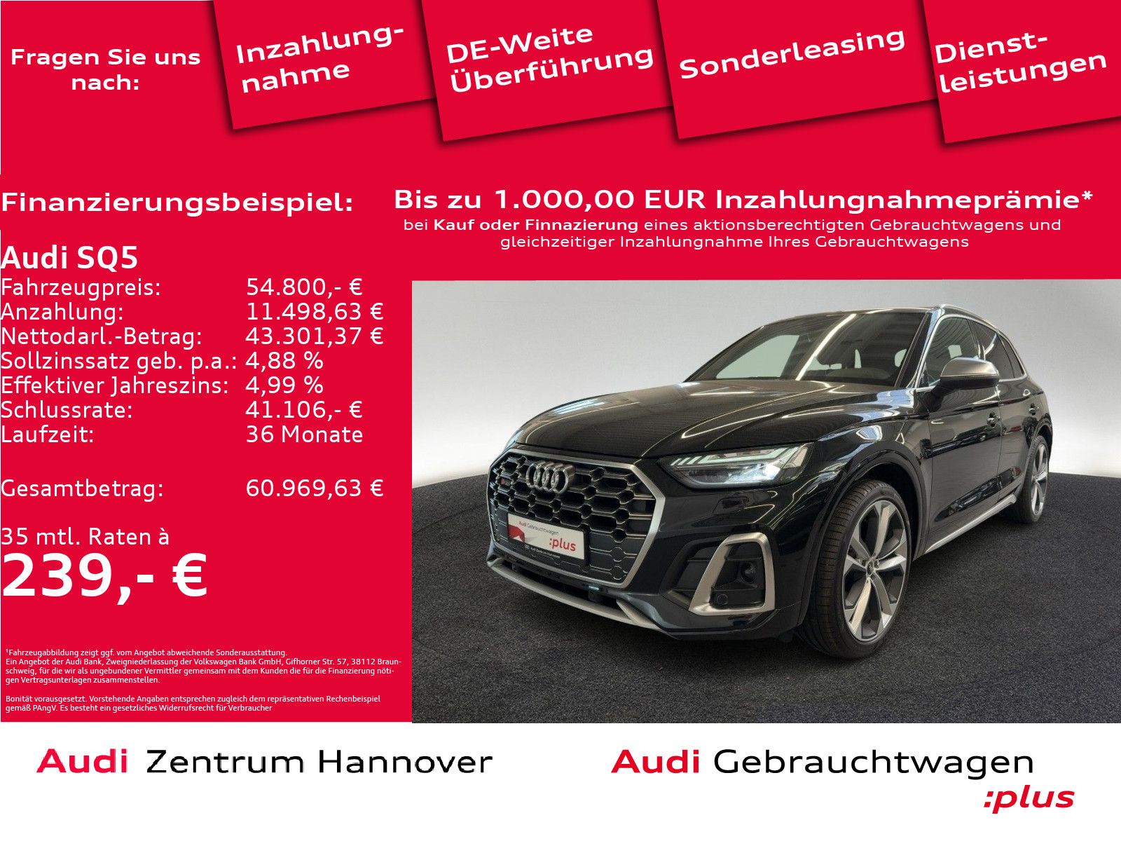 Audi SQ5 3.0 TDI qu. AHK Matrix Kamera Navi