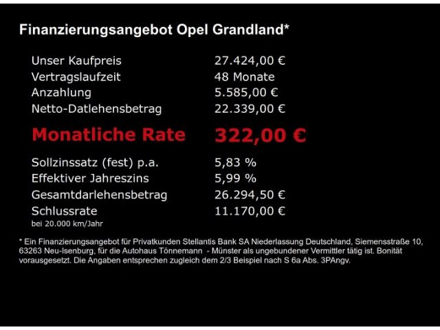 Grandland ELEGANCE CDTI AT+ACC+RÜCKFAHRKAMERA+SI
