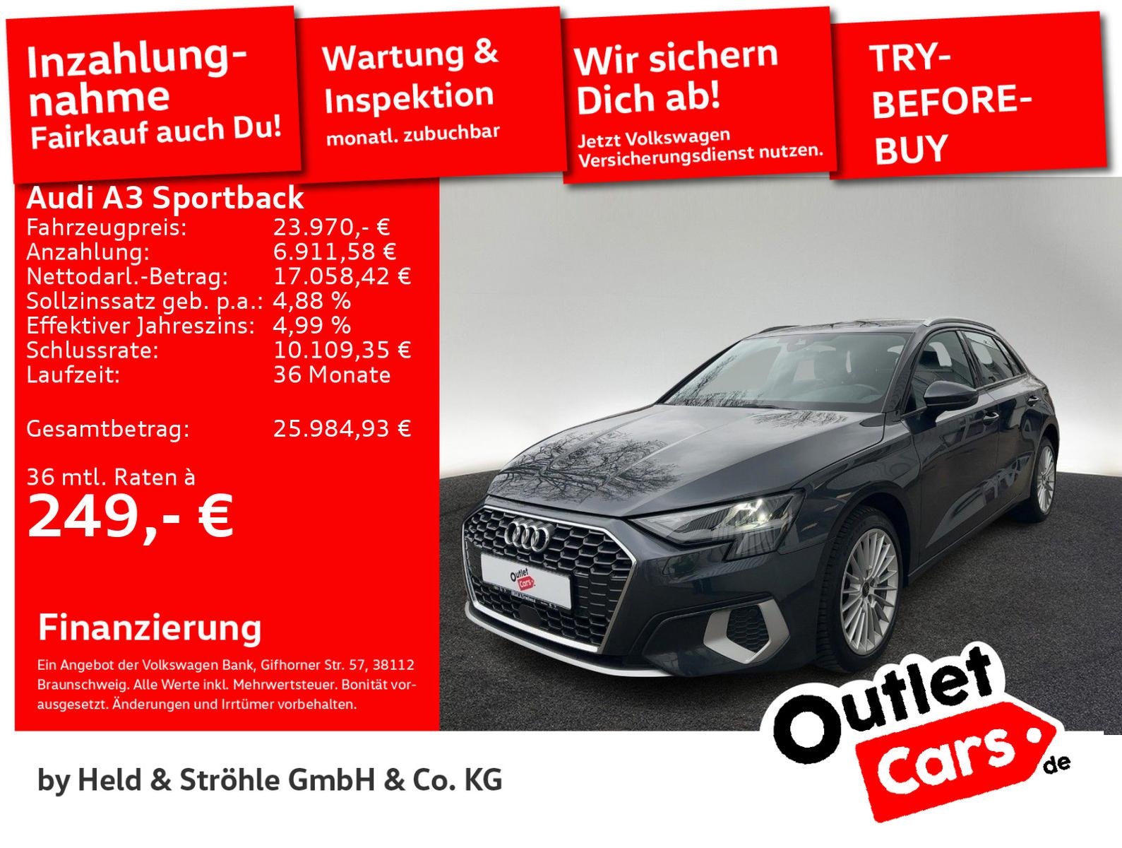 Audi A3 Sportback advanced 35 TDI S tronic LED NAV+