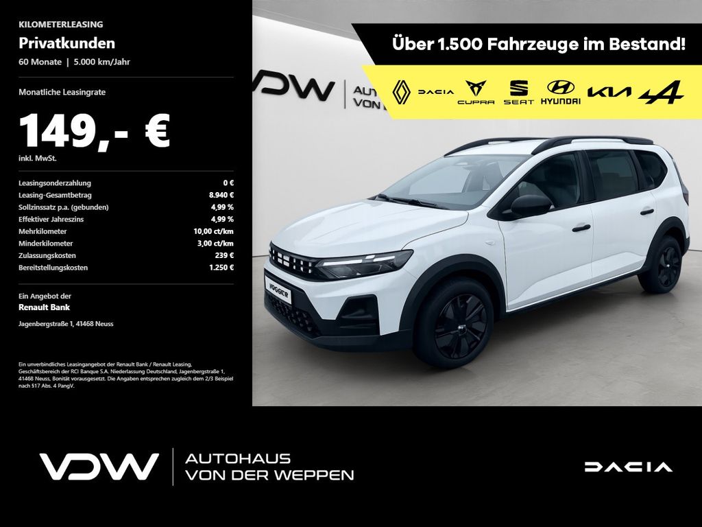 Abbildung Leasingangebot Dacia Jogger Essential Eco-G 120