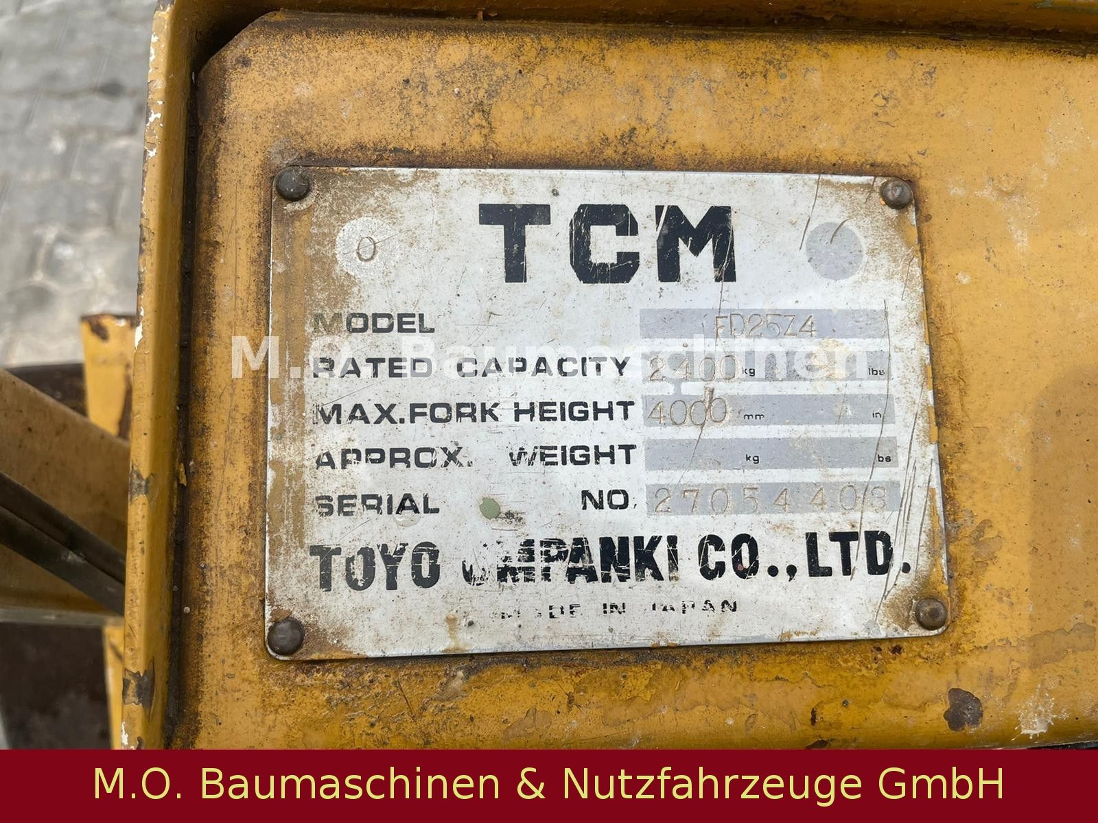 Fahrzeugabbildung TCM FD 25 - Z4 / 2,5 t / 4,00m / Duplex /