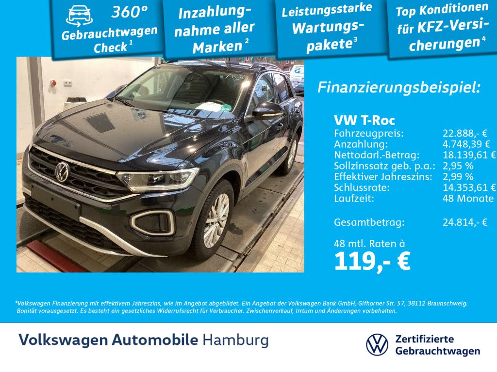Volkswagen T-Roc 1.0 TSI Life 6-Gang LED Navi PDC Sitzhzg