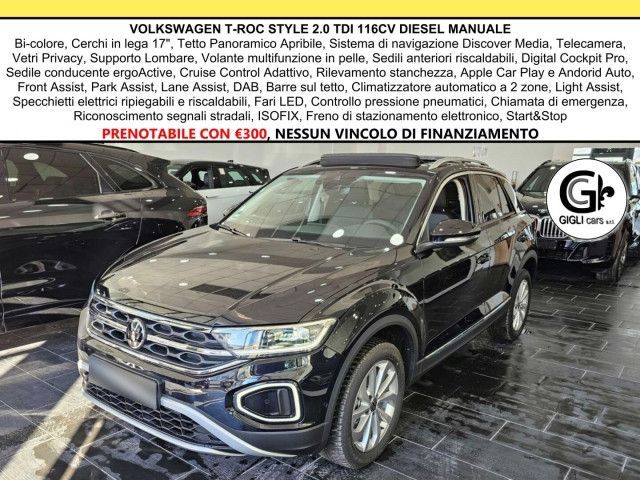 Volkswagen T-Roc 2.0 TDI Style Manuale Tetto Ful